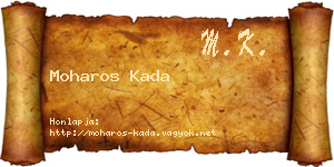 Moharos Kada névjegykártya
